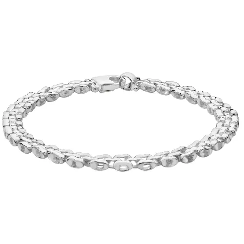 Silver Ladies' Square Link Bracelet 10.63g